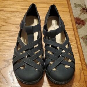 Croft & Barrow Women's Ortholite Crescendo Black (Gray) 8 1/2M Criss-Cross Shoes